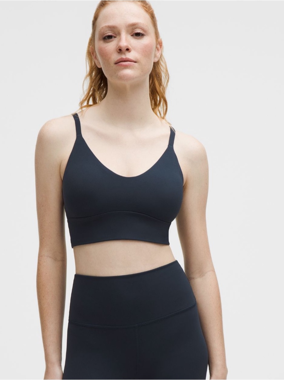 Lululemon focuser bra C/D navy size medium. Good used condition.